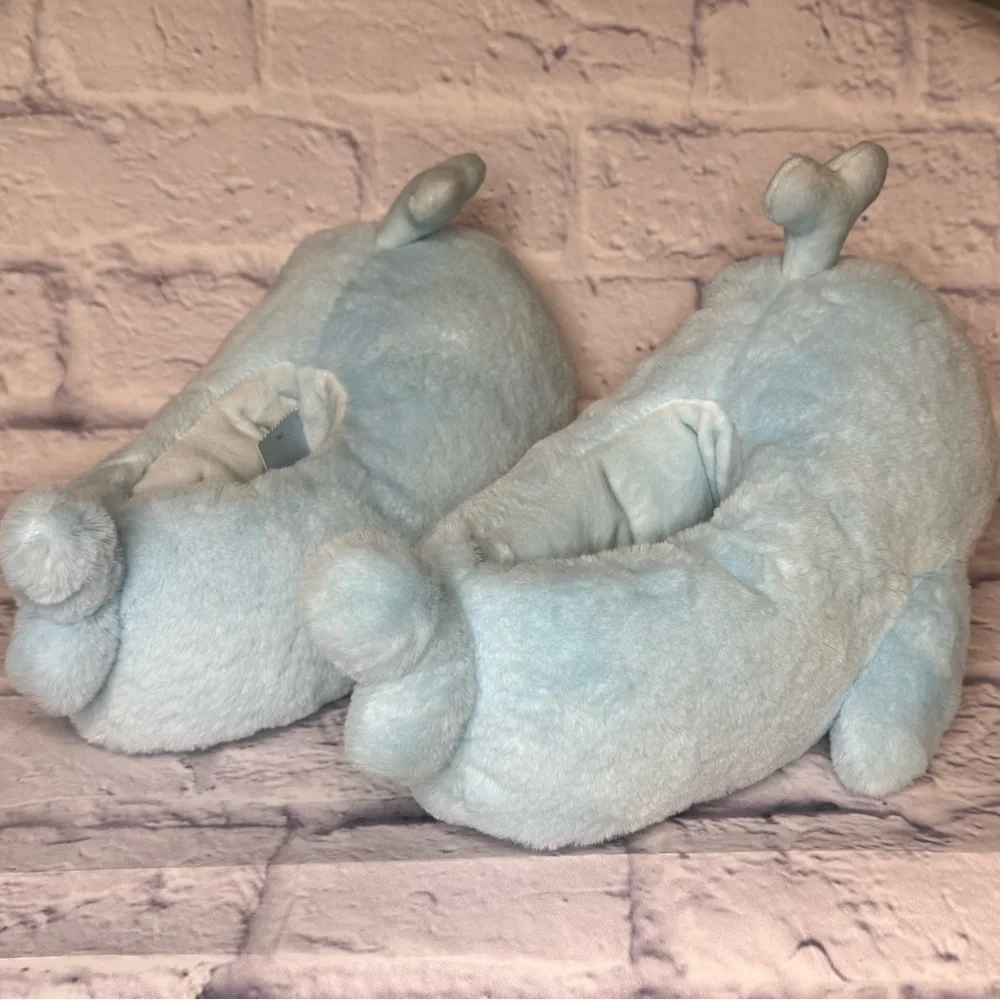 Cute Blue Whale Plush Slippers